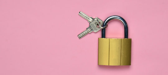 Key and lock, millennial openness to share personal information.